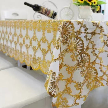 Waterproof Oil Proof Hollow Rectangle Vinyl Large Size Tablecloth - 137x200 CM