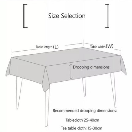 Waterproof Oil Proof Hollow Rectangle Vinyl Large Size Tablecloth - 137x200 CM