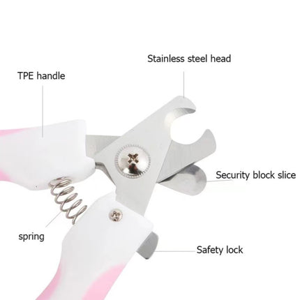 Pet Nail Clipper Animal Nail Shear Tool - Pink