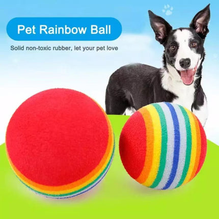 Striped Interactive Rainbow Ball For Cat - Multicolor