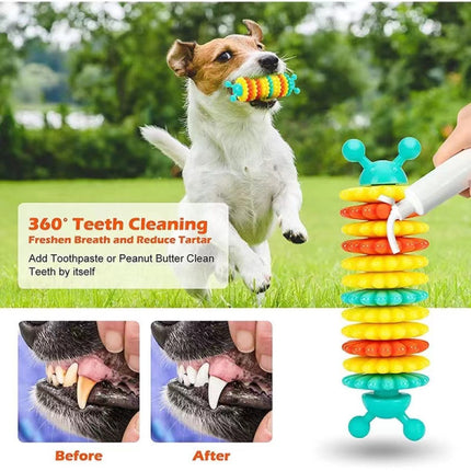 Bite Resistant Molar Grind Stick Food Leakage Dog Teeth Cleaner - Multicolor