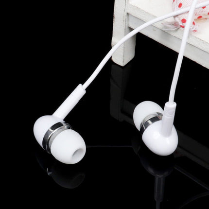 Wired Controlled Clear Sound Music Stereo Earphone With Mic - White Green