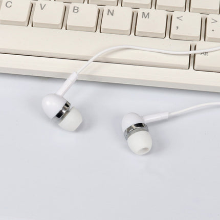 Wired Controlled Clear Sound Music Stereo Earphone With Mic - White Green