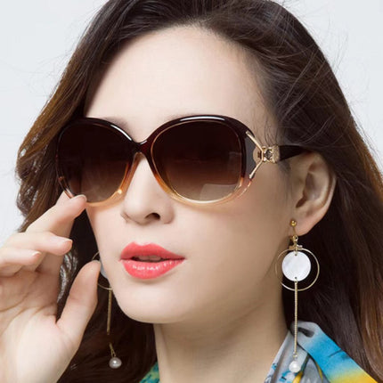 Ladies Fashion Elegant Gradient Sunglasses - Light Brown