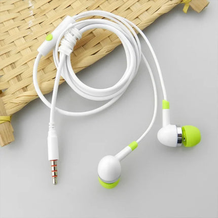 UniSound Pro Silicon Universal Earphone with Mic Easy Self Assembly Vibrant Green Color