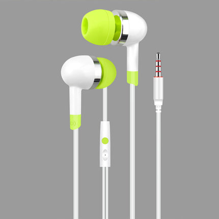 UniSound Pro Silicon Universal Earphone with Mic Easy Self Assembly Vibrant Green Color