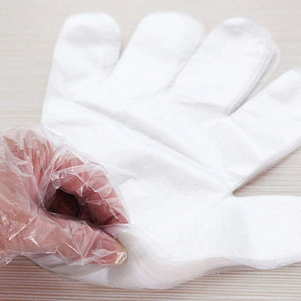 500 Clear Disposable Cooking Cleaning Gloves Transparent Plastic for Maximum Convenience