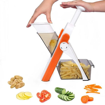 Multi Function Cutter Safe And Fast Vegetable Chopper Slicer - Orange