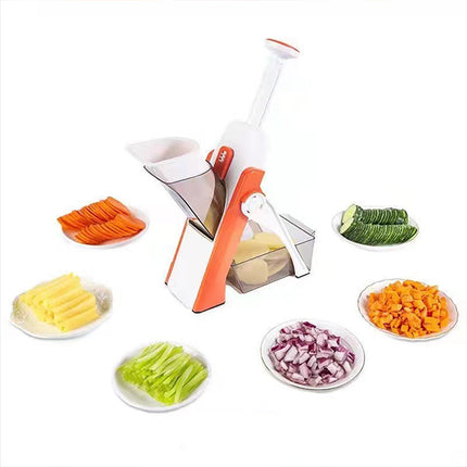 Multi Function Cutter Safe And Fast Vegetable Chopper Slicer - Orange