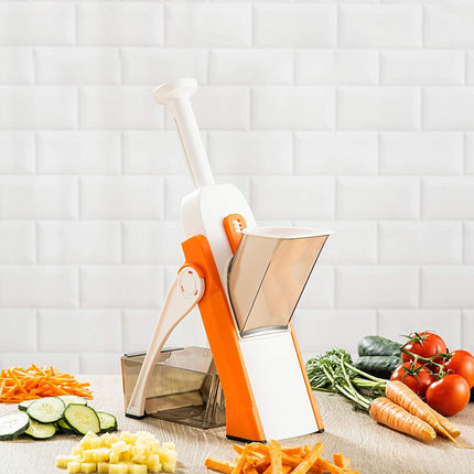 Multi Function Cutter Safe And Fast Vegetable Chopper Slicer - Orange