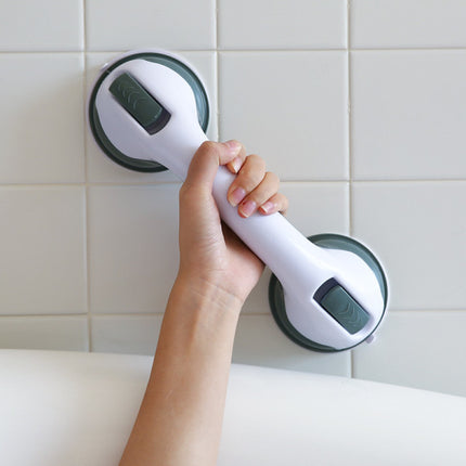 Bathroom Non Slip Safety Strong Suction Cup Holder - White Green