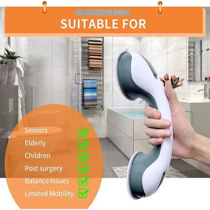 Bathroom Non Slip Safety Strong Suction Cup Holder - White Green