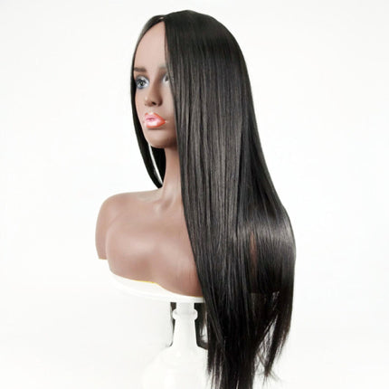 Women Fashion Straight Long Hair Wig - Black