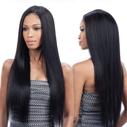 Women Fashion Straight Long Hair Wig - Black