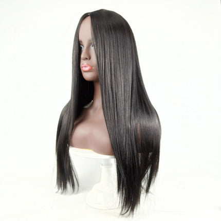 Women Fashion Straight Long Hair Wig - Black