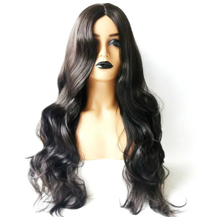 26 Inch Waves Black Long Curly Wig for Women Girls Stylish Easy Wear Daily Casual Party Wigs