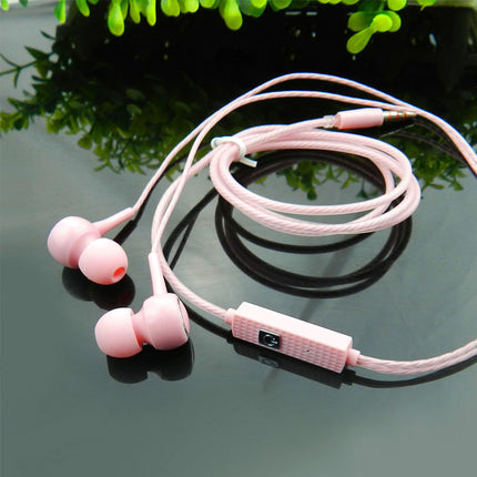 Base Sound Universal In-Ear Earphone Pink Perfect for All Phone Models Self Assemble Silicon Material for enhanced comfort