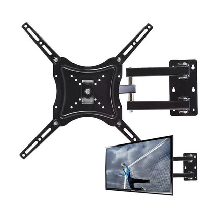 Versatile Black Metal TV Wall Mount Bracket Effortlessly Organize and Safely Mount Your LED TV with this Moveable Wall Stand