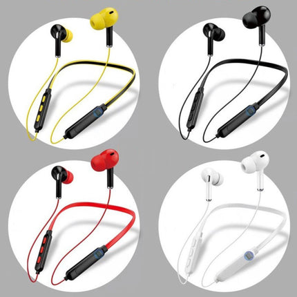 Extra Bass Sports Bluetooth Neck Hanging Wireless Earphone - Red