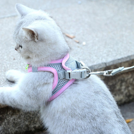 Reflective Vest Type Lead Rope For Small Pets - Pink