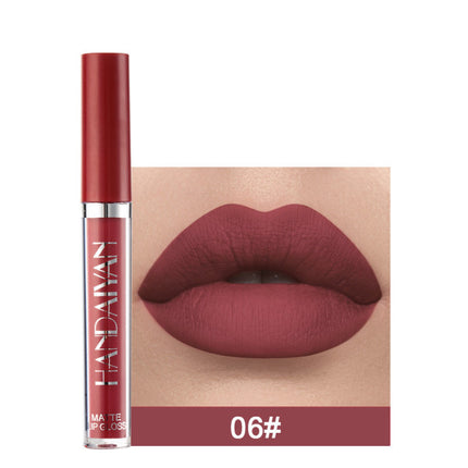 Matte Natural Look Water Resistant Lipstick - 6 - Dark Red