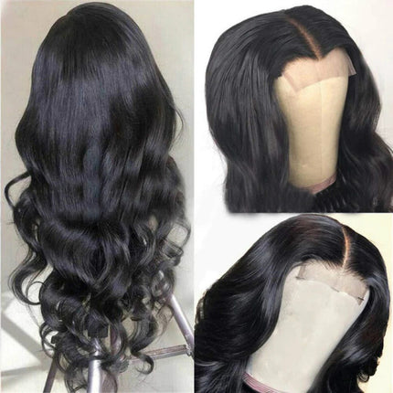 30 Inches Rough Curly Realistic Border Line Women Long Hair Wig - Black