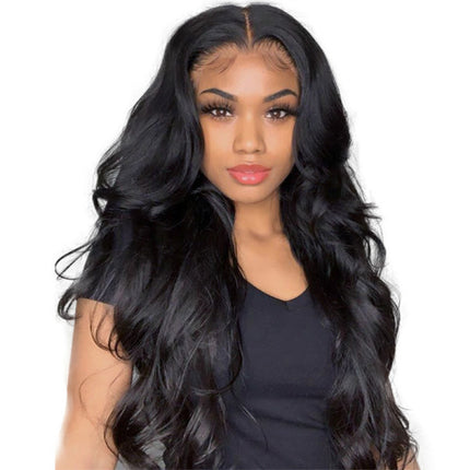 30 Inches Rough Curly Realistic Border Line Women Long Hair Wig - Black