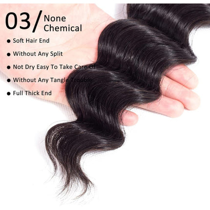 3 Pieces Loose Wave Curly Black Women Hair Extension Natural Look Ponytail For Girls Velcro Closure - 22 Inches