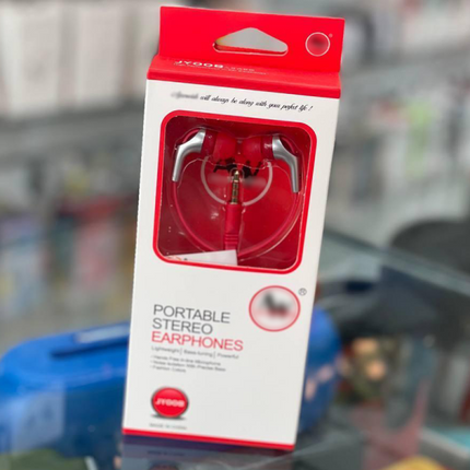 Portable Stereo Best Music Sound Headphones - Red