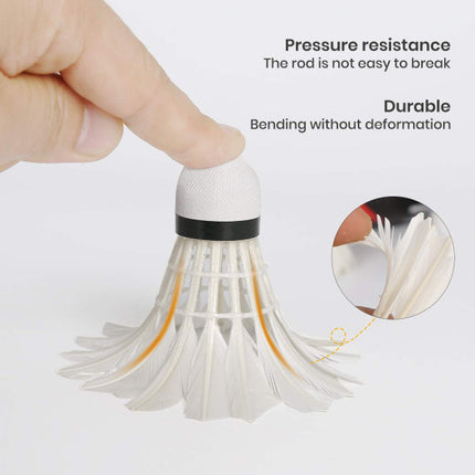 6 PCs Nylon Badminton Shuttlecock - White