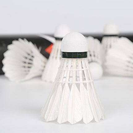 6 PCs Nylon Badminton Shuttlecock - White