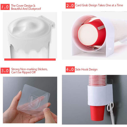 Disposable Anti Dust Plastic Paper Cup Holder Dispenser - Aprioct