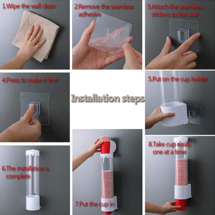 Disposable Anti Dust Plastic Paper Cup Holder Dispenser - Aprioct