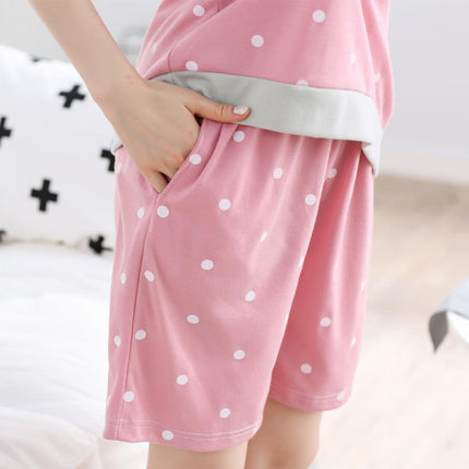 Sleepy Bear Printed Nightwear Women 2Pcs Pajama Set - Pink