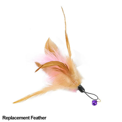 Feather Hanging Cat Pet Teaser Training Stick - Multi Color