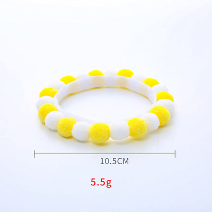 Colorful Canvas Beads Pet Neck Band - Yellow White