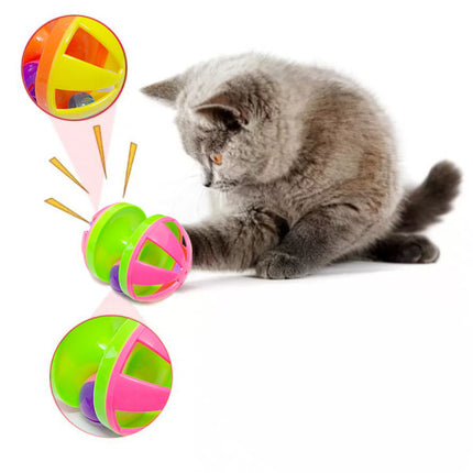 Cats Interactive Playtime Pet Teaser Ball - Pink Green