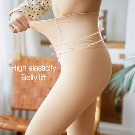 Soft Full Length High Waist Abdomen Tight Pantyhose - Skin