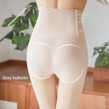 Soft Full Length High Waist Abdomen Tight Pantyhose - Skin