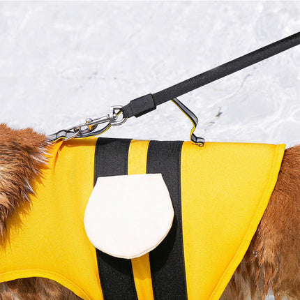 Dog Life Jacket With Rescue Handle For Large Puppy - Yellow