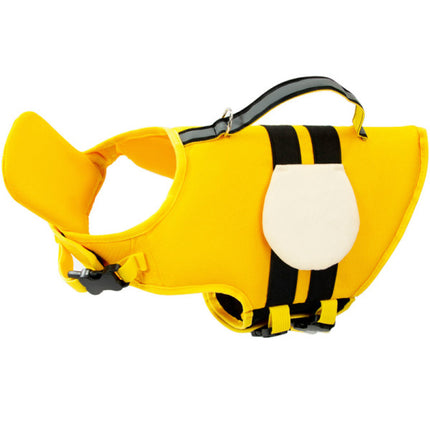 Dog Life Jacket With Rescue Handle For Large Puppy - Yellow