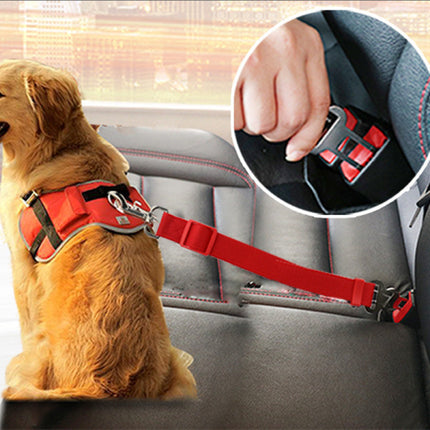 High Quality Cat And Dog Car Safety Belt - Red