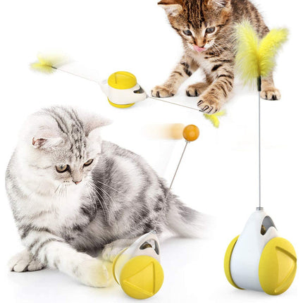 Interactive Cat Chasing Toys For Indoor Cats - Yellow