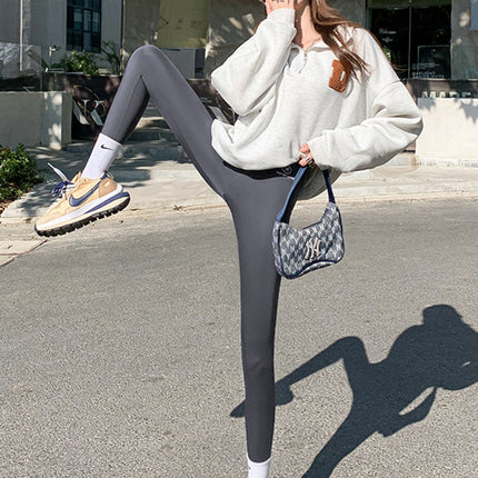 Narrow Bottom Comfy Sports Wear Women Trousers - Gray