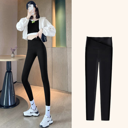 Comfortable Gym Sports Narrow Bottom Women Trouser - Black