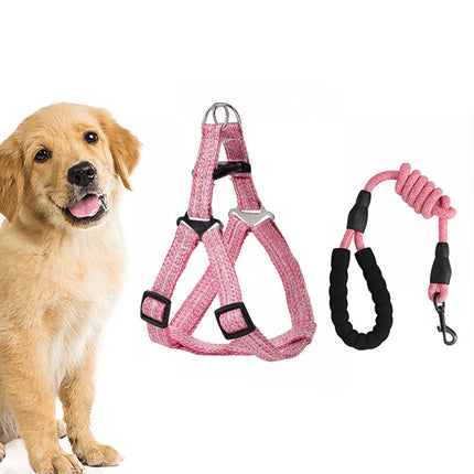 Handheld Pet Walking Chest And Back Adjustable Leash Set