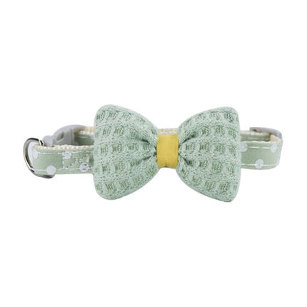 Soft Flannel And Comfortable Leisure Style Cat Collar - Green