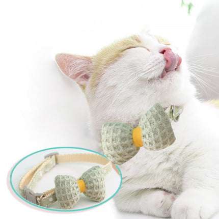 Soft Flannel And Comfortable Leisure Style Cat Collar - Green