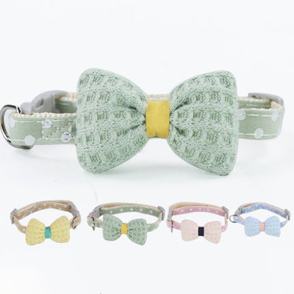 Soft Flannel And Comfortable Leisure Style Cat Collar - Green