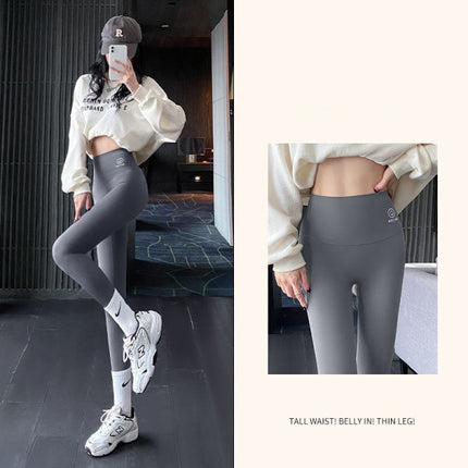 High Waist Lifting Hip Anti Light Women Comfy Trouser - Gray